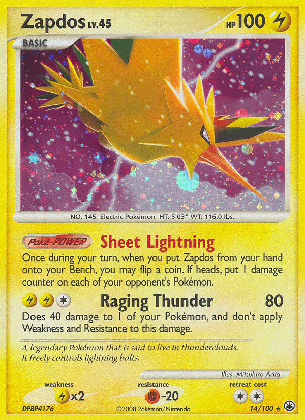 Zapdos (14/100) [Diamond & Pearl: Majestic Dawn] | I Want That Stuff Brandon