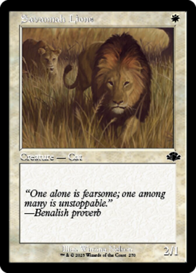 Savannah Lions (Retro) [Dominaria Remastered] | I Want That Stuff Brandon