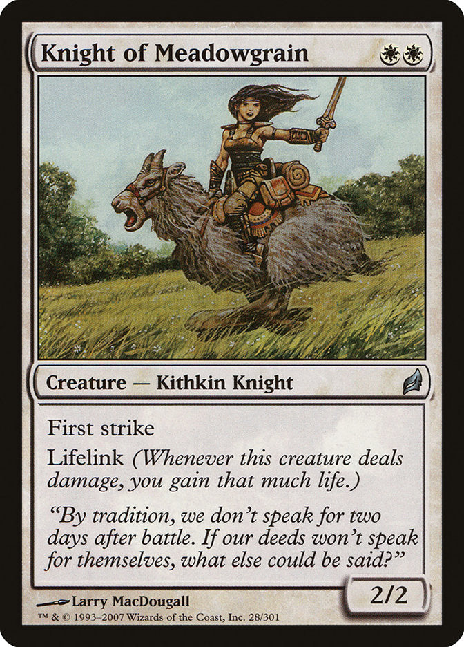 Knight of Meadowgrain [Lorwyn] | I Want That Stuff Brandon