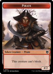 Pirate // Human Soldier Double-Sided Token [Wilds of Eldraine Commander Tokens] | I Want That Stuff Brandon