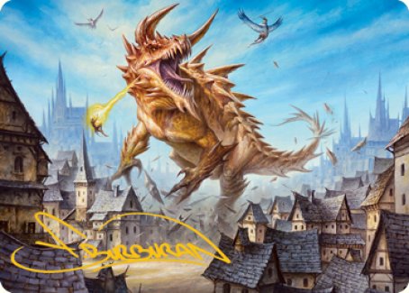 Tarrasque Art Card (Gold-Stamped Signature) [Dungeons & Dragons: Adventures in the Forgotten Realms Art Series] | I Want That Stuff Brandon