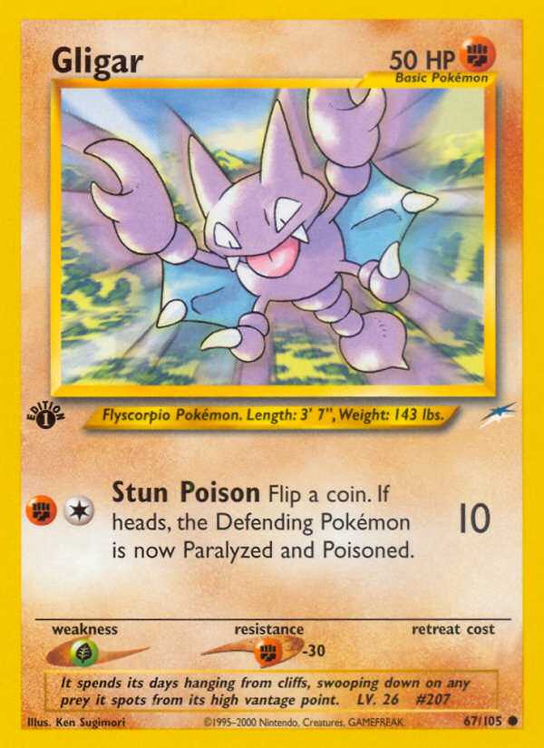 Gligar (67/105) [Neo Destiny 1st Edition] | I Want That Stuff Brandon