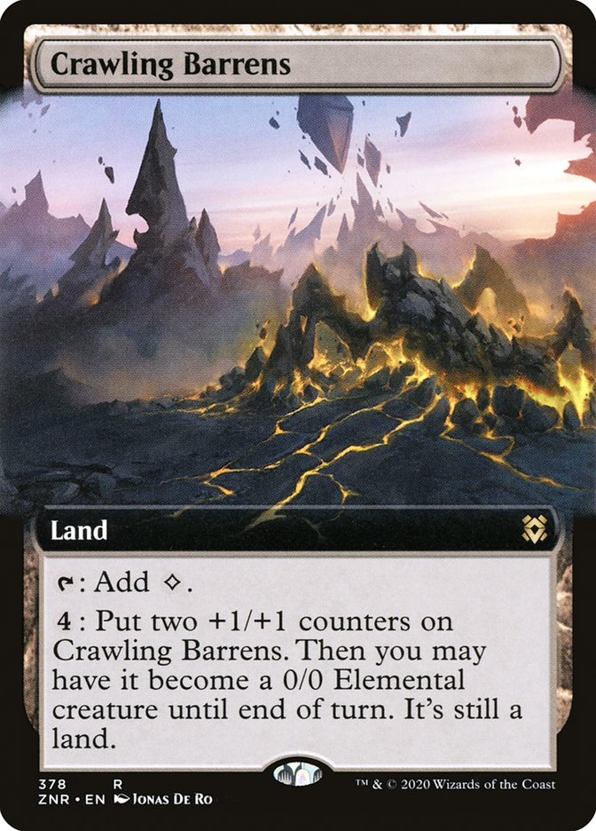 Crawling Barrens (Extended Art) [Zendikar Rising] | I Want That Stuff Brandon