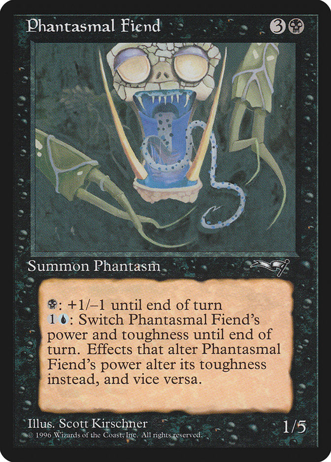 Phantasmal Fiend (Dark Green Background) [Alliances] | I Want That Stuff Brandon