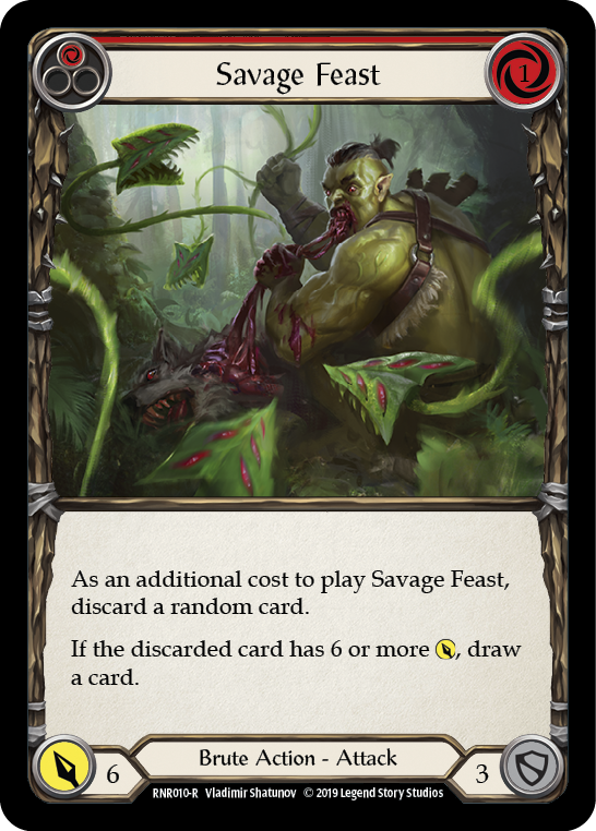 Savage Feast (Red) [RNR010-R] (Rhinar Hero Deck)  1st Edition Normal | I Want That Stuff Brandon