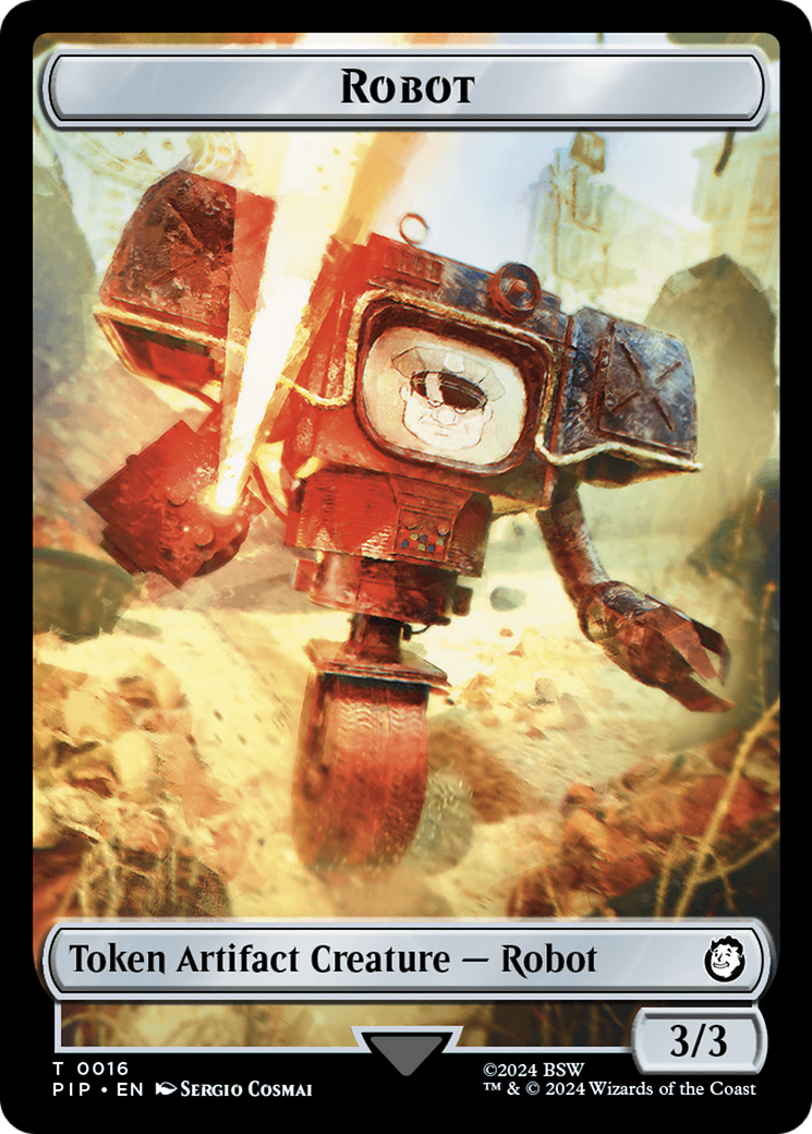 Robot // Treasure (019) Double-Sided Token [Fallout Tokens] | I Want That Stuff Brandon