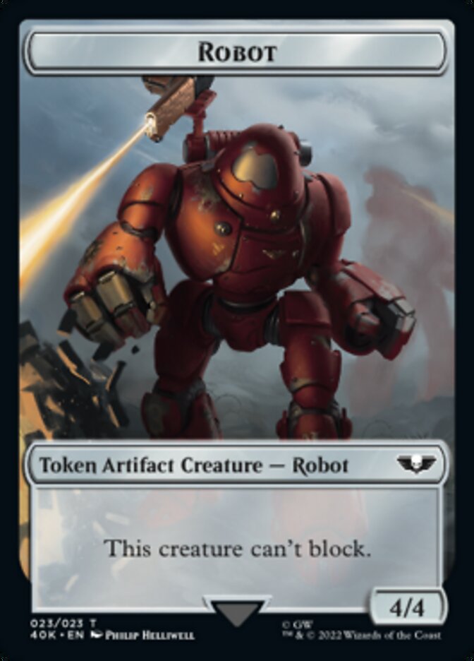 Astartes Warrior // Robot Double-Sided Token (Surge Foil) [Warhammer 40,000 Tokens] | I Want That Stuff Brandon