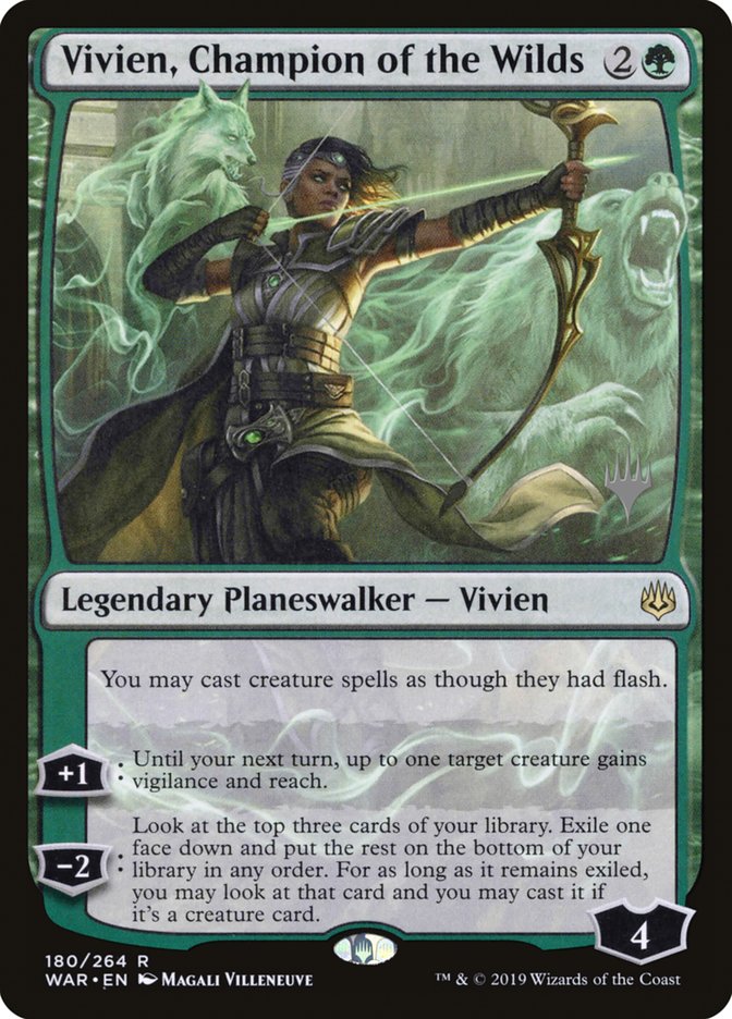Vivien, Champion of the Wilds (Promo Pack) [War of the Spark Promos] | I Want That Stuff Brandon