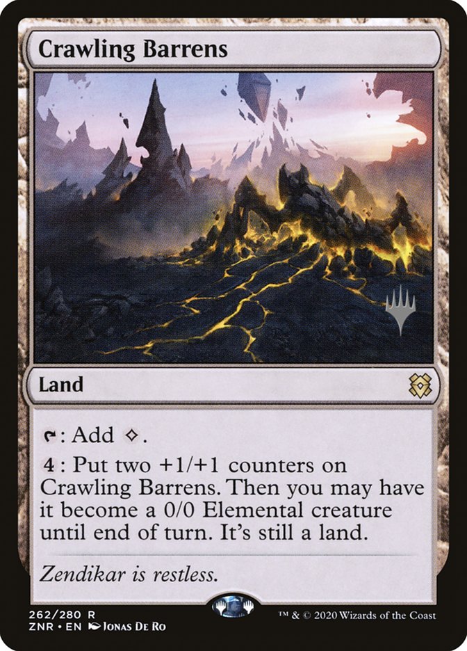 Crawling Barrens (Promo Pack) [Zendikar Rising Promos] | I Want That Stuff Brandon