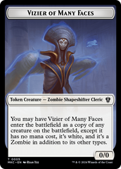 Vizier of Many Faces // Zombie Double-Sided Token [Murders at Karlov Manor Commander Tokens] | I Want That Stuff Brandon