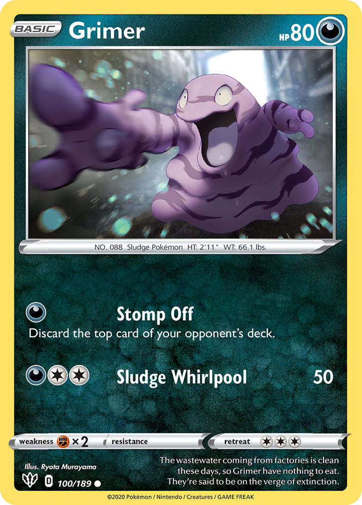 Grimer (100/189) [Sword & Shield: Darkness Ablaze] | I Want That Stuff Brandon