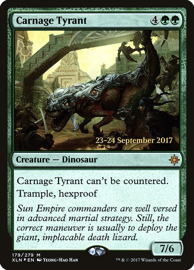 Carnage Tyrant [Ixalan Prerelease Promos] | I Want That Stuff Brandon