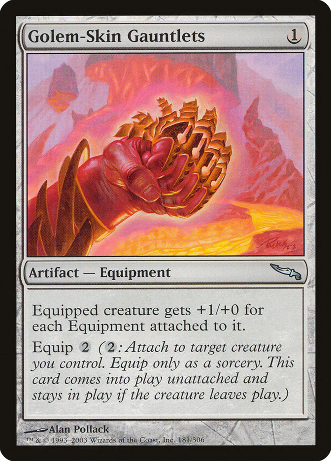 Golem-Skin Gauntlets [Mirrodin] | I Want That Stuff Brandon