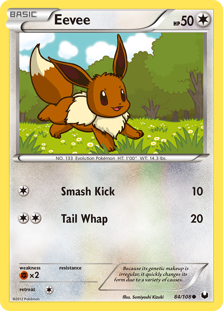 Eevee (84/108) [Black & White: Dark Explorers] | I Want That Stuff Brandon