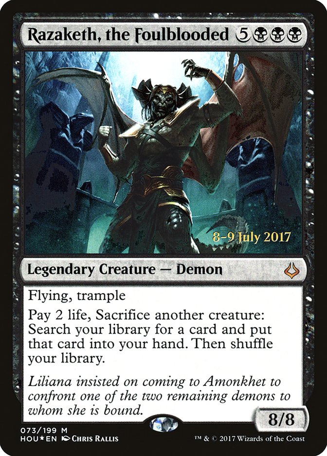 Razaketh, the Foulblooded [Hour of Devastation Prerelease Promos] | I Want That Stuff Brandon