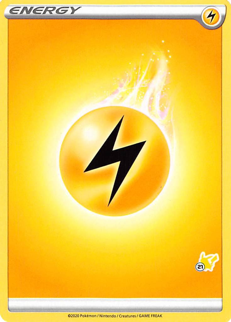 Lightning Energy (Pikachu Stamp #21) [Battle Academy 2022] | I Want That Stuff Brandon