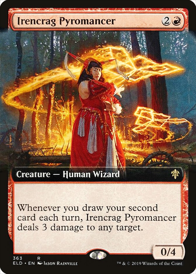 Irencrag Pyromancer (Extended Art) [Throne of Eldraine] | I Want That Stuff Brandon