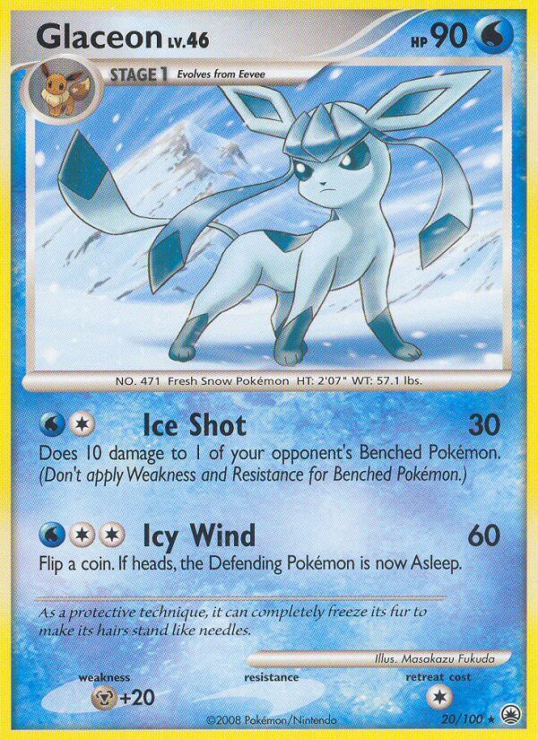 Glaceon (20/100) (Theme Deck Exclusive) [Diamond & Pearl: Majestic Dawn] | I Want That Stuff Brandon