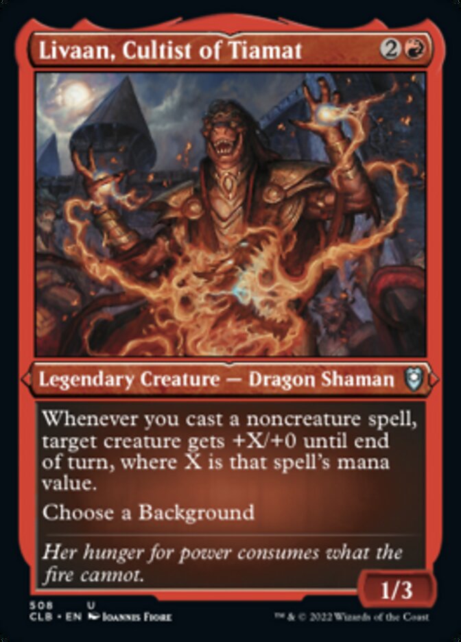 Livaan, Cultist of Tiamat (Foil Etched) [Commander Legends: Battle for Baldur's Gate] | I Want That Stuff Brandon