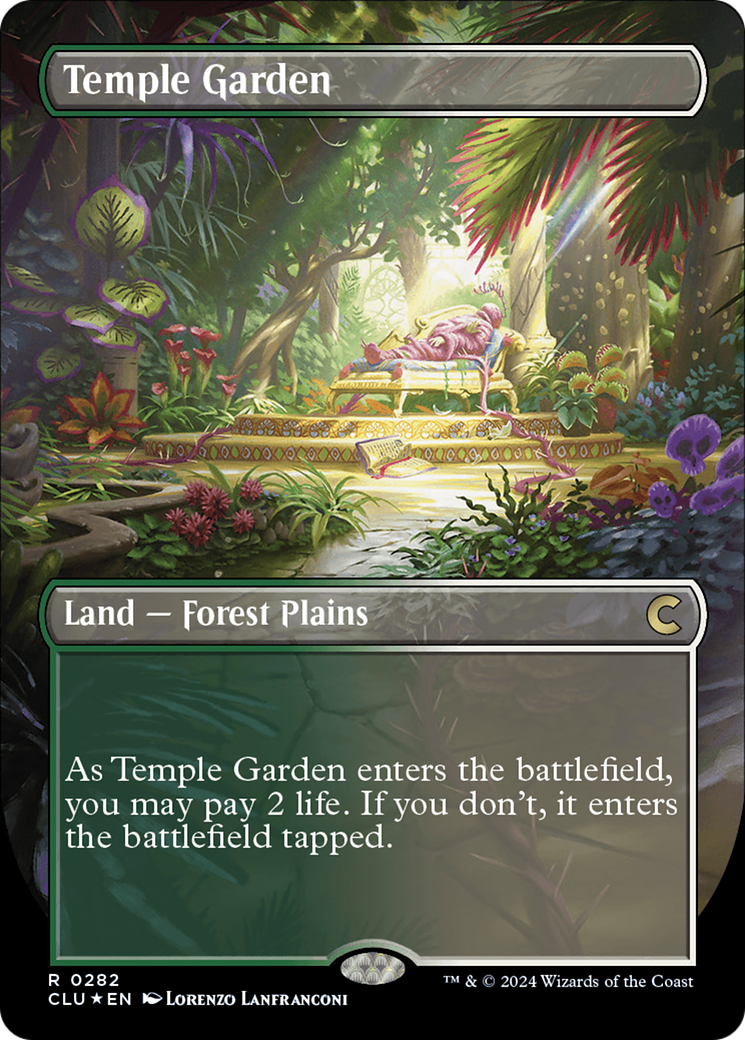 Temple Garden (Borderless) [Ravnica: Clue Edition] | I Want That Stuff Brandon