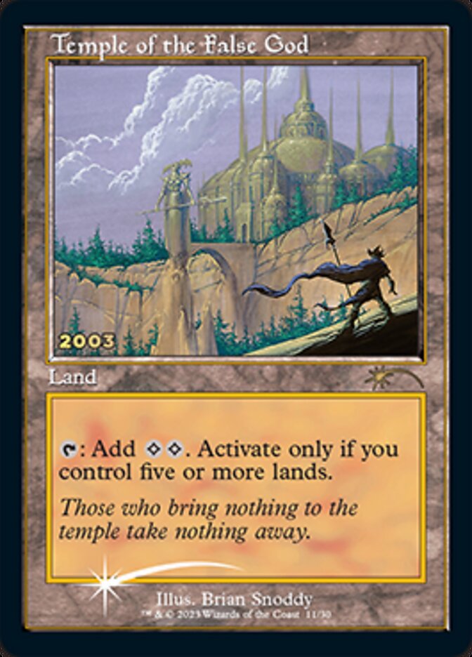 Temple of the False God [30th Anniversary Promos] | I Want That Stuff Brandon