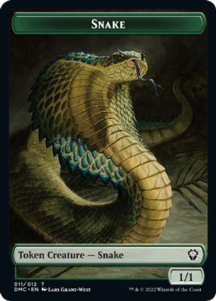 Snake // Hydra Double-Sided Token [Dominaria United Commander Tokens] | I Want That Stuff Brandon