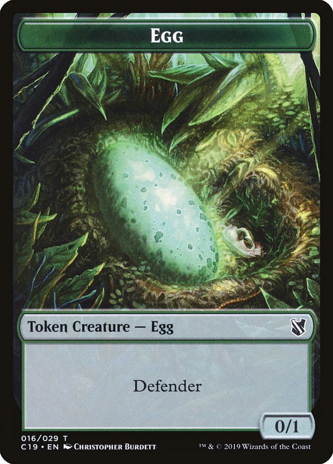 Rhino // Egg Double-Sided Token [Commander 2019 Tokens] | I Want That Stuff Brandon