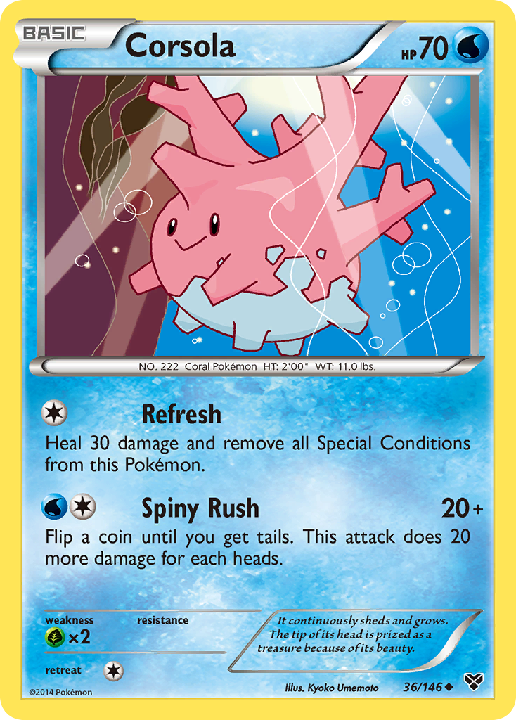 Corsola (36/146) [XY: Base Set] | I Want That Stuff Brandon