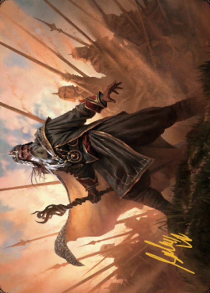 Hazezon, Shaper of Sand Art Card (Gold-Stamped Signature) [Dominaria United Art Series] | I Want That Stuff Brandon
