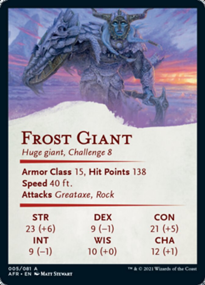 Frost Giant Art Card (Gold-Stamped Signature) [Dungeons & Dragons: Adventures in the Forgotten Realms Art Series] | I Want That Stuff Brandon