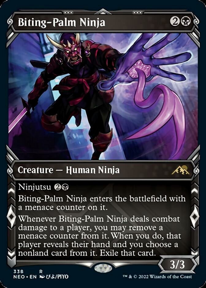 Biting-Palm Ninja (Showcase Ninja) [Kamigawa: Neon Dynasty] | I Want That Stuff Brandon