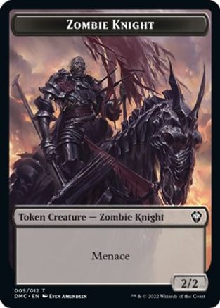 Zombie Knight // Knight Double-Sided Token [Dominaria United Commander Tokens] | I Want That Stuff Brandon