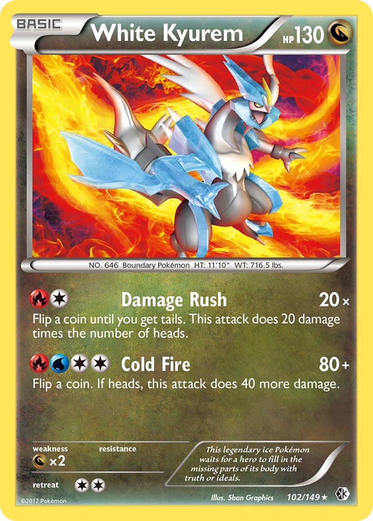 White Kyurem (102/149) (Theme Deck Exclusive) [Black & White: Boundaries Crossed] | I Want That Stuff Brandon