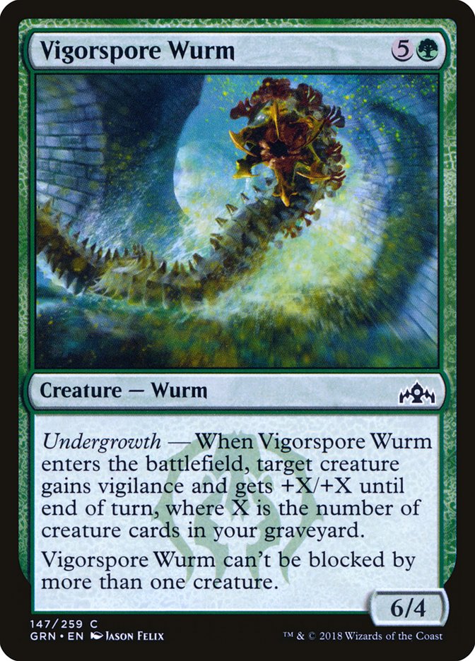 Vigorspore Wurm [Guilds of Ravnica] | I Want That Stuff Brandon