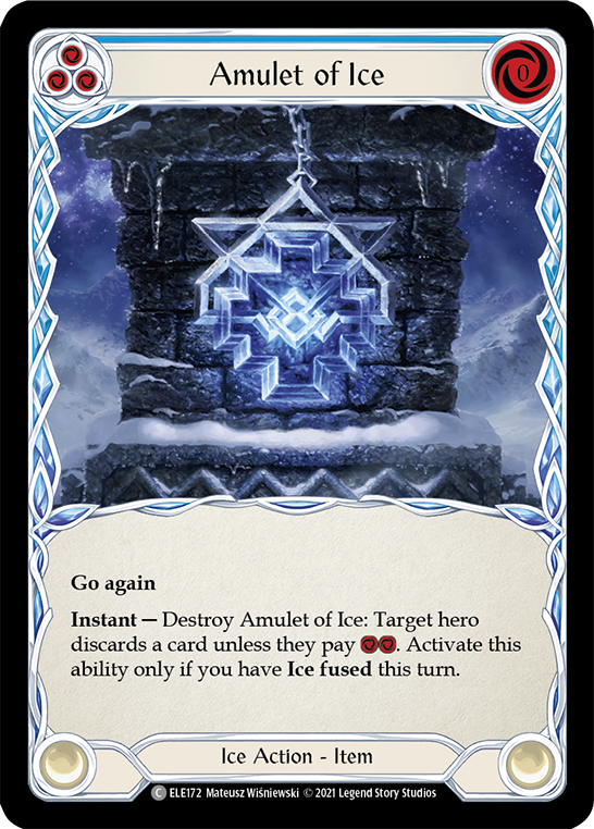 Amulet of Ice [ELE172] (Tales of Aria)  1st Edition Rainbow Foil | I Want That Stuff Brandon