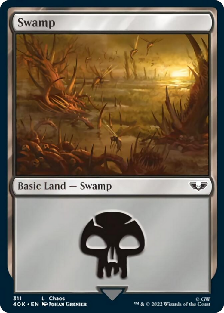 Swamp (311) (Surge Foil) [Warhammer 40,000] | I Want That Stuff Brandon