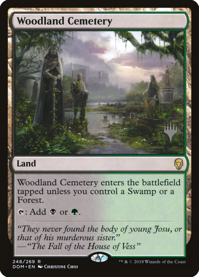 Woodland Cemetery (Promo Pack) [Dominaria Promos] | I Want That Stuff Brandon