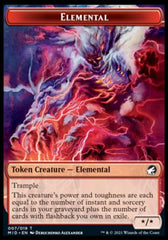 Spirit // Elemental Double-Sided Token [Innistrad: Midnight Hunt Tokens] | I Want That Stuff Brandon