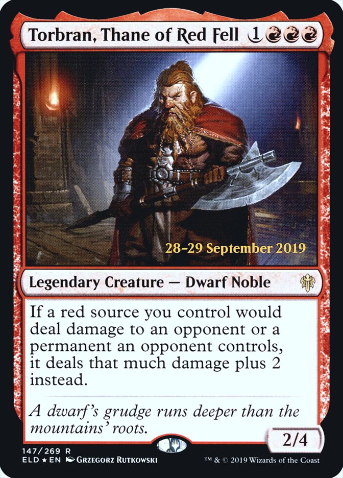 Torbran, Thane of Red Fell [Throne of Eldraine Prerelease Promos] | I Want That Stuff Brandon