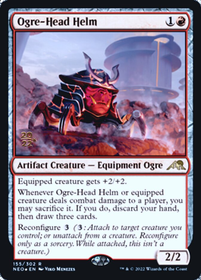 Ogre-Head Helm [Kamigawa: Neon Dynasty Prerelease Promos] | I Want That Stuff Brandon