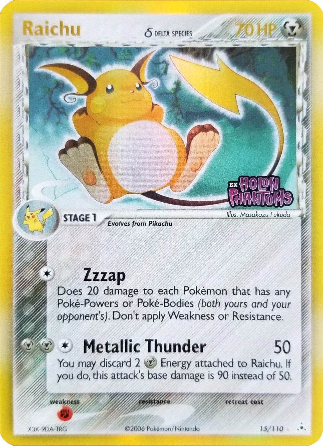 Raichu (15/110) (Delta Species) (Stamped) [EX: Holon Phantoms] | I Want That Stuff Brandon