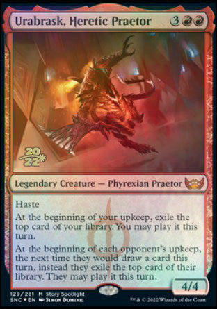 Urabrask, Heretic Praetor [Streets of New Capenna Prerelease Promos] | I Want That Stuff Brandon