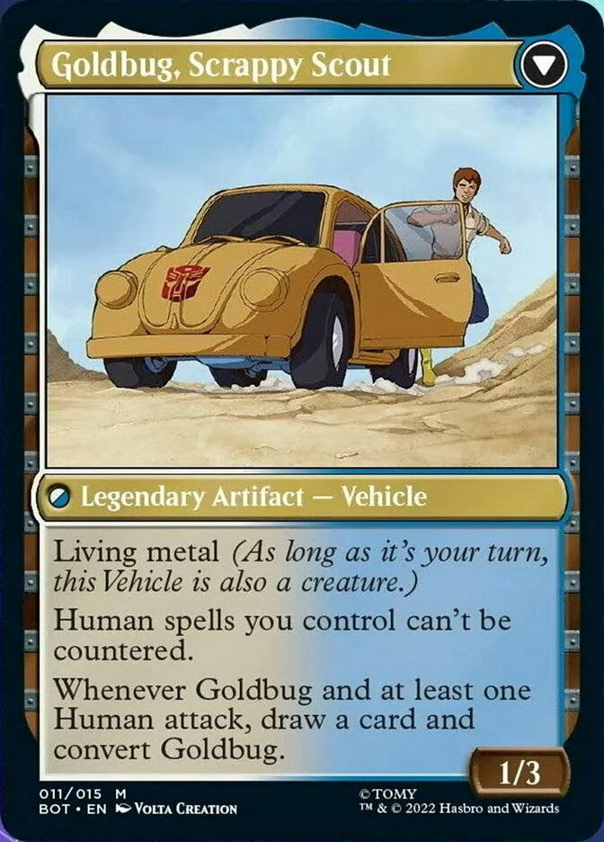 Goldbug, Humanity's Ally // Goldbug, Scrappy Scout [Transformers] | I Want That Stuff Brandon