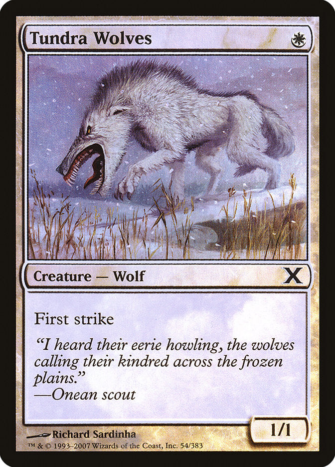 Tundra Wolves (Premium Foil) [Tenth Edition] | I Want That Stuff Brandon