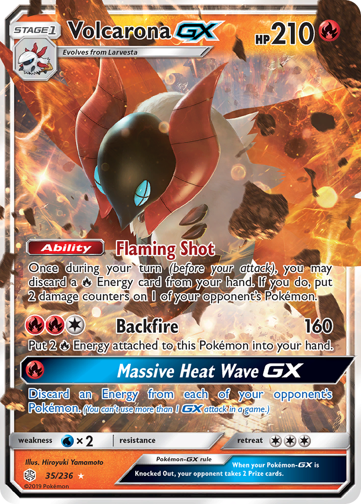 Volcarona GX (35/236) [Sun & Moon: Cosmic Eclipse] | I Want That Stuff Brandon