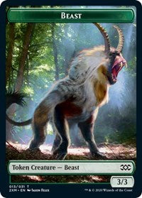 Beast // Treasure Double-Sided Token [Double Masters Tokens] | I Want That Stuff Brandon