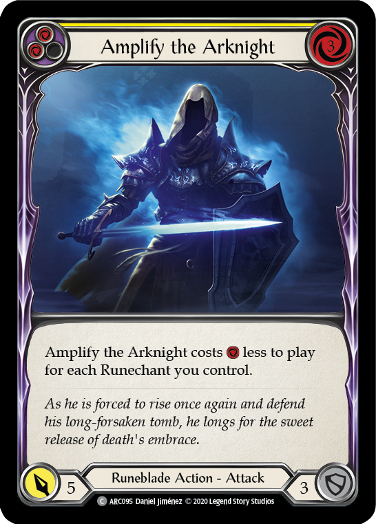 Amplify the Arknight (Yellow) [ARC095] Unlimited Edition Rainbow Foil | I Want That Stuff Brandon