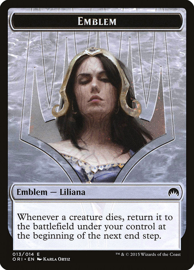 Liliana, Defiant Necromancer Emblem [Magic Origins Tokens] | I Want That Stuff Brandon