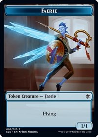 Faerie // Food (15) Double-Sided Token [Throne of Eldraine Tokens] | I Want That Stuff Brandon