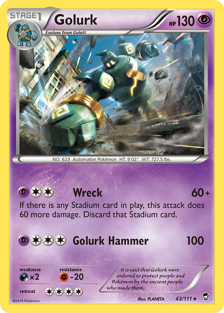 Golurk (43/111) [XY: Furious Fists] | I Want That Stuff Brandon